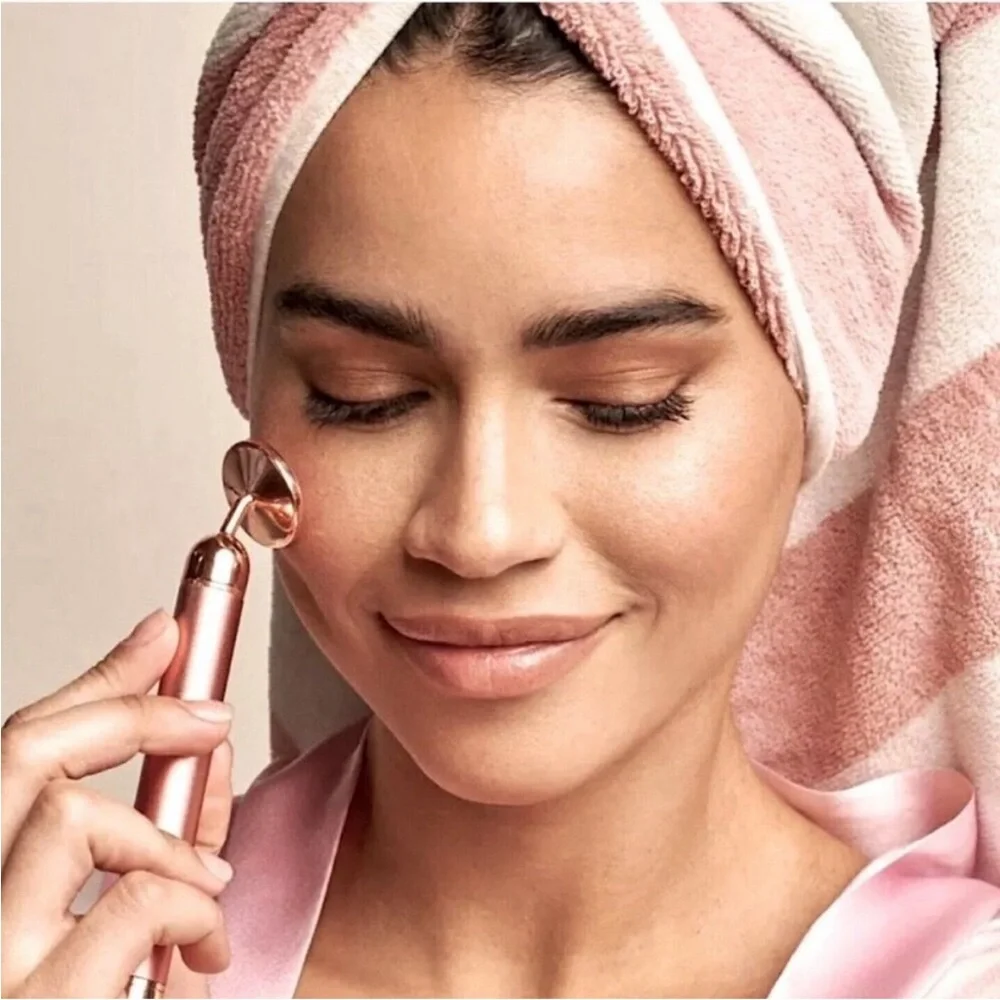 Skin‎ Gym Rose Quartz Revati Vibrating Beauty Tool - Pink